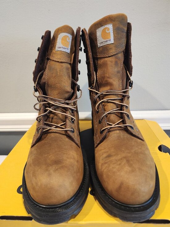 NIB~Men\'s~CARHARTT~Brown~CMW8100~Non Slip~Soft Toe~Waterproof~Work BOOTS~Sz 9M main image 4